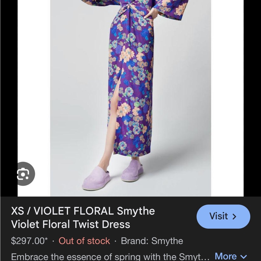 Smythe Violet Floral Twist Dress